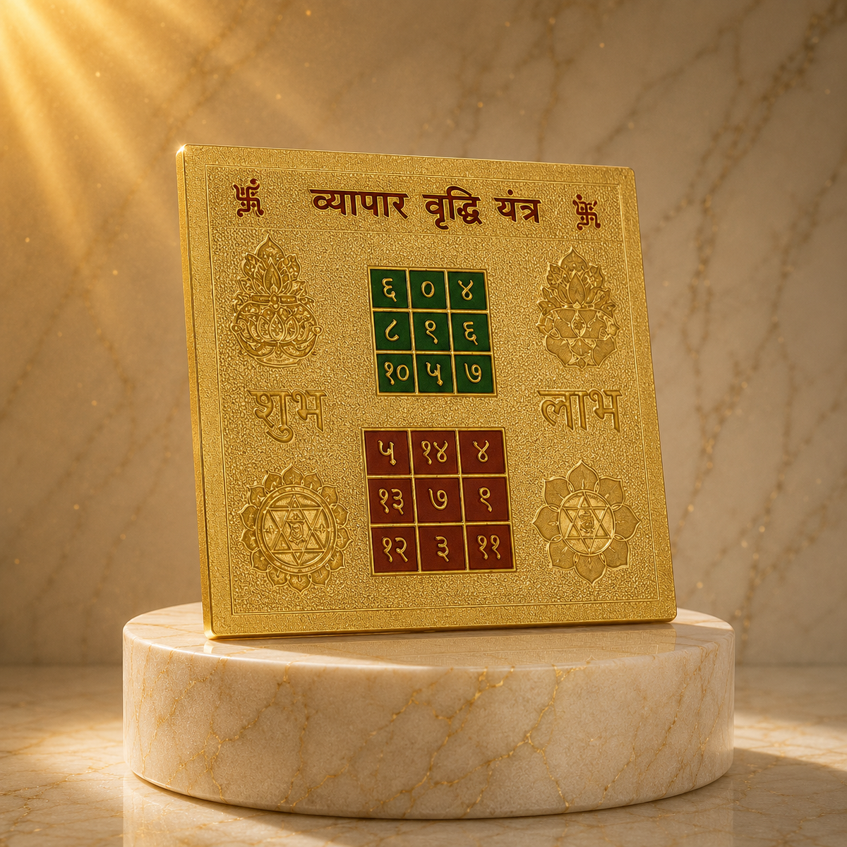 Shri Vyapar Vridhi Yantra Gold Plated